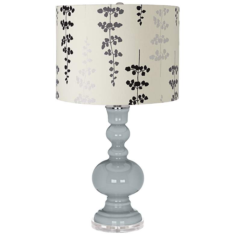 Image 1 Uncertain Gray Branches Drum Shade Apothecary Table Lamp