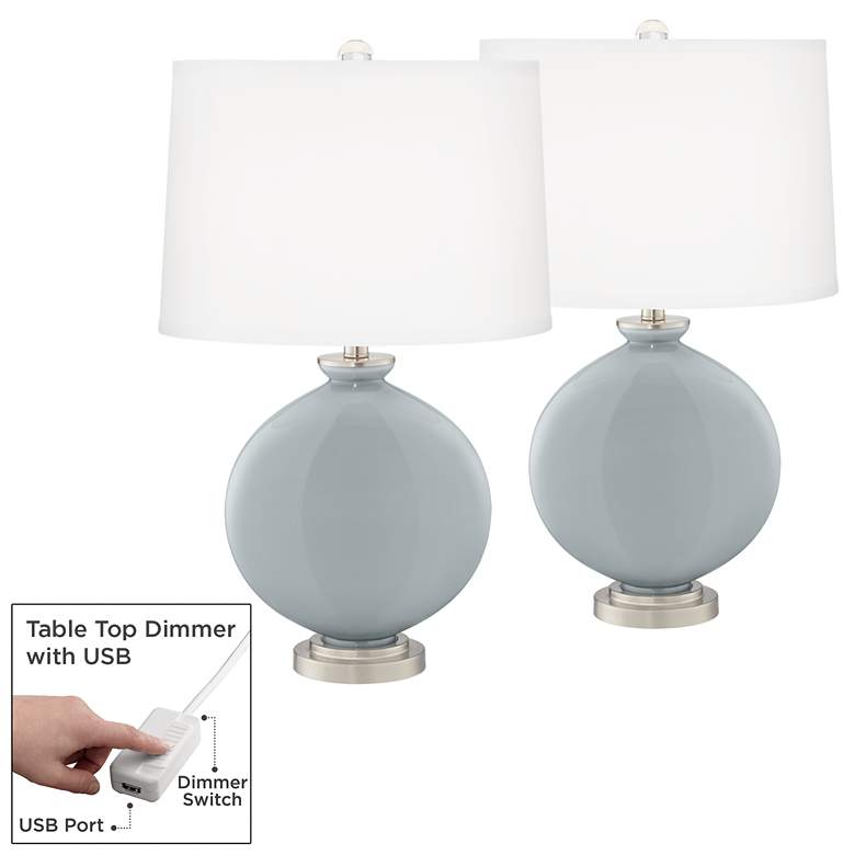 Image 1 Uncertain Gray Carrie Table Lamp Set of 2 with Dimmers