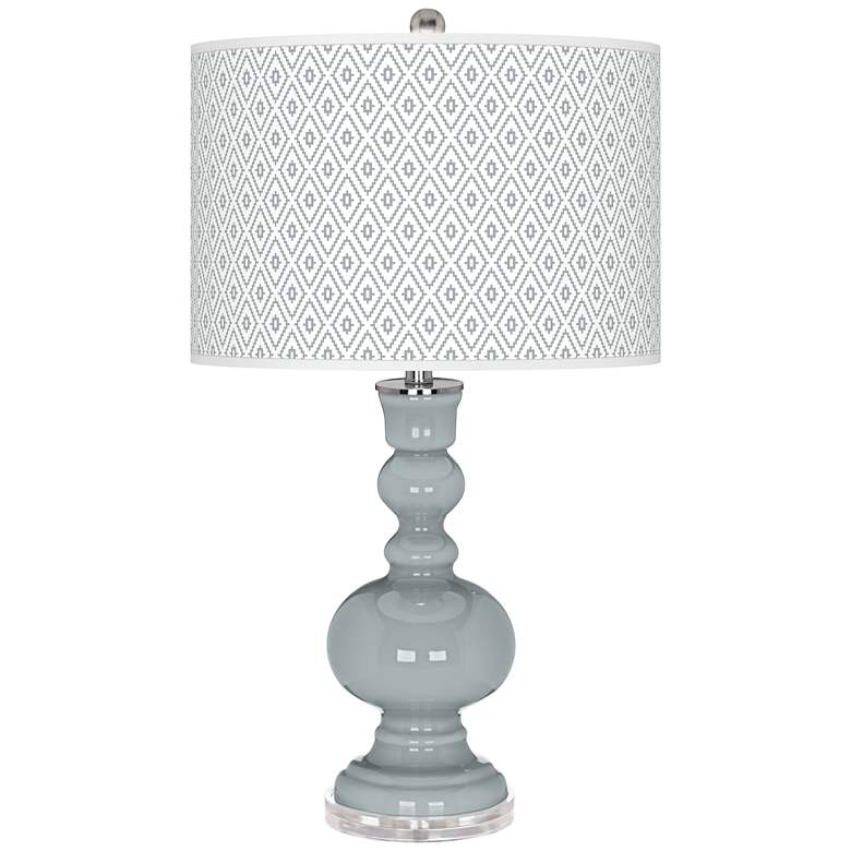 Image 1 Uncertain Gray Diamonds Apothecary Table Lamp