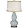 Uncertain Gray Double Gourd Table Lamp with Rhinestone Lace Trim