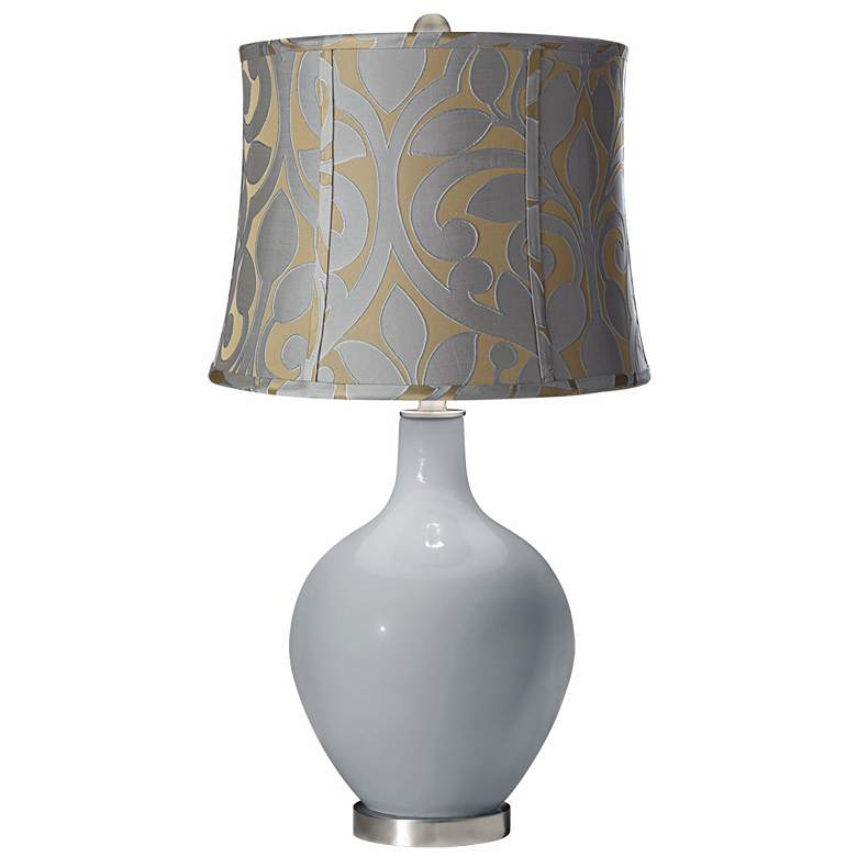 Image 1 Uncertain Gray Lillian Floral Ovo Table Lamp