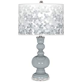 Image1 of Uncertain Gray Mosaic Giclee Apothecary Table Lamp