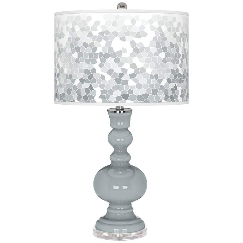 Image 1 Uncertain Gray Mosaic Giclee Apothecary Table Lamp