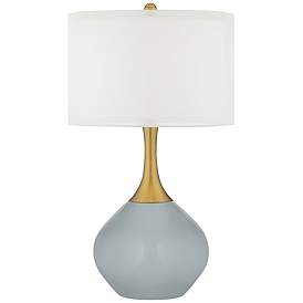 Image1 of Uncertain Gray Nickki Brass Modern Table Lamp