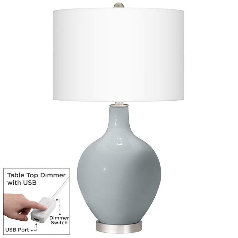 Image 1 Uncertain Gray Ovo Table Lamp With Dimmer