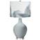 Uncertain Gray Palm Leaf Shade Ovo Table Lamp