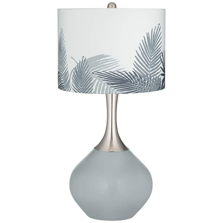 Image 1 Uncertain Gray Palm Leaf Shade Spencer Table Lamp