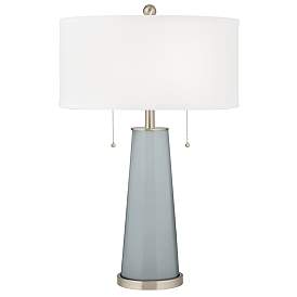 Image2 of Uncertain Gray Peggy Glass Table Lamp With Dimmer