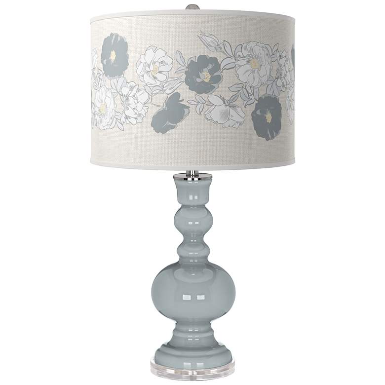 Image 1 Uncertain Gray Rose Bouquet Apothecary Table Lamp