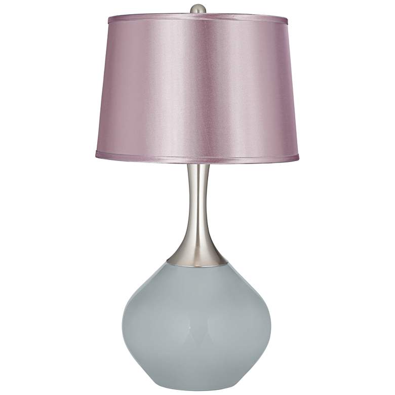 Image 1 Uncertain Gray Satin Lavender Shade Spencer Table Lamp