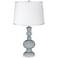 Uncertain Gray - Satin Silver White Shade Table Lamp