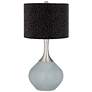 Uncertain Gray Spencer Table Lamp w/ Black Scatter Gold Shade