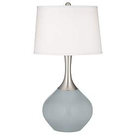 Image2 of Uncertain Gray Spencer Table Lamp with Dimmer