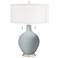 Uncertain Gray Toby Table Lamp with Dimmer