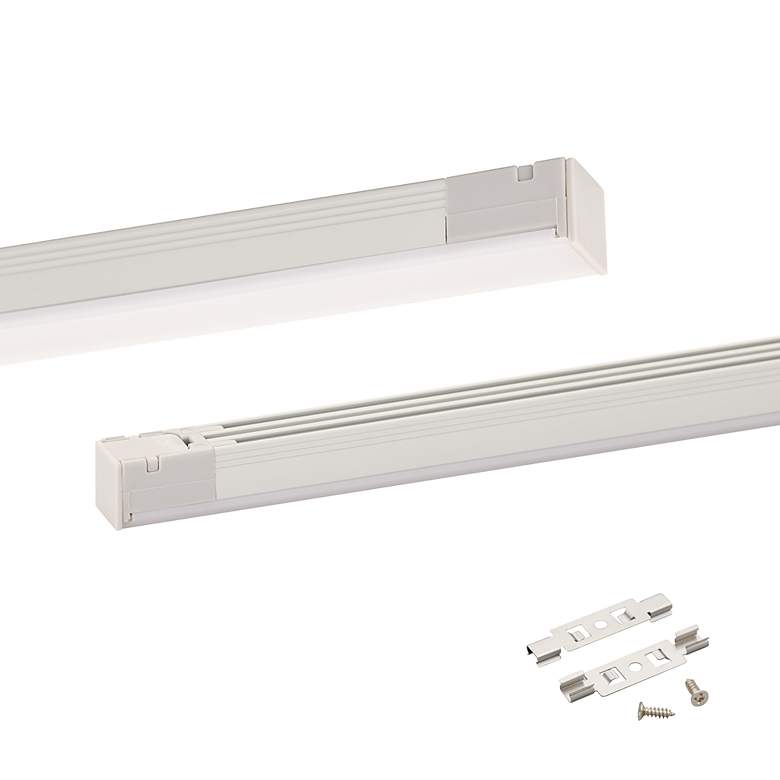 Image 2 Under Cabinet Strip 0.5"H x 8"W 1-Light Strip Light in Aluminum more views