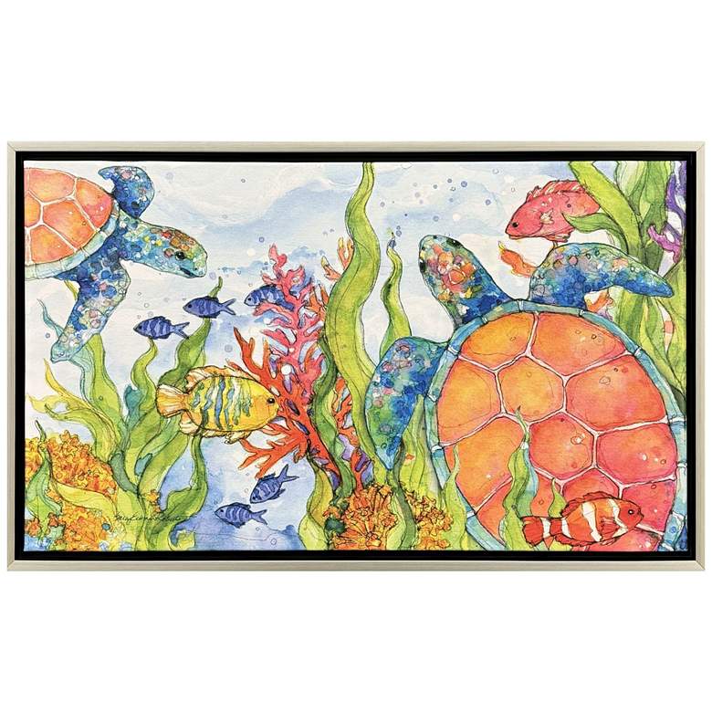 Image 1 Under the Sea 36"W x 22"H Coastal Canvas