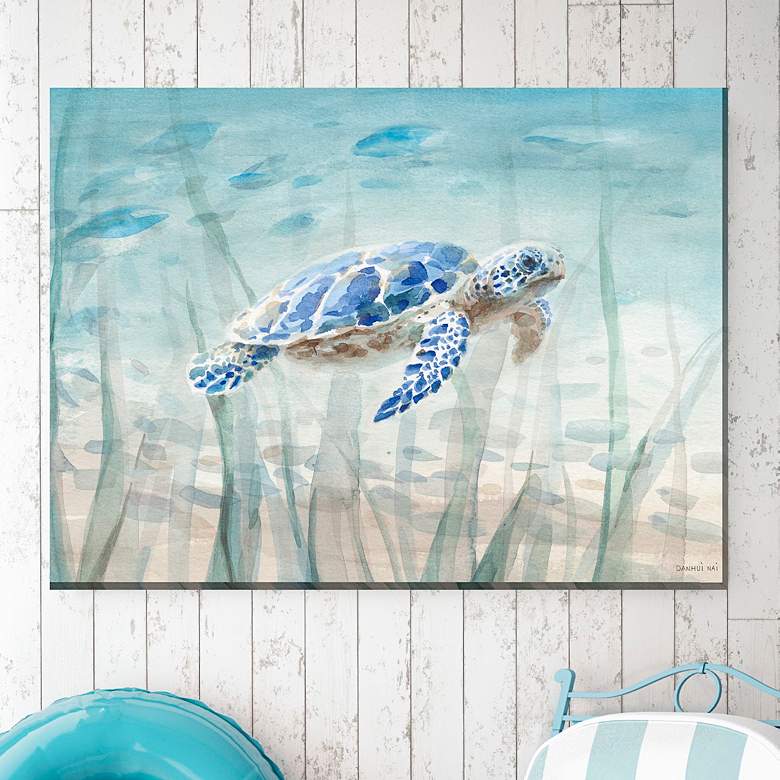 Image 1 Under the Sea 40" Wide All-Weather Outdoor Canvas Wall Art