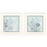 2_Under the Sea Coral 17"W x 17"H Framed Art - Set of 2