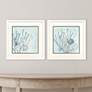 1_Under the Sea Coral 17"W x 17"H Framed Art - Set of 2