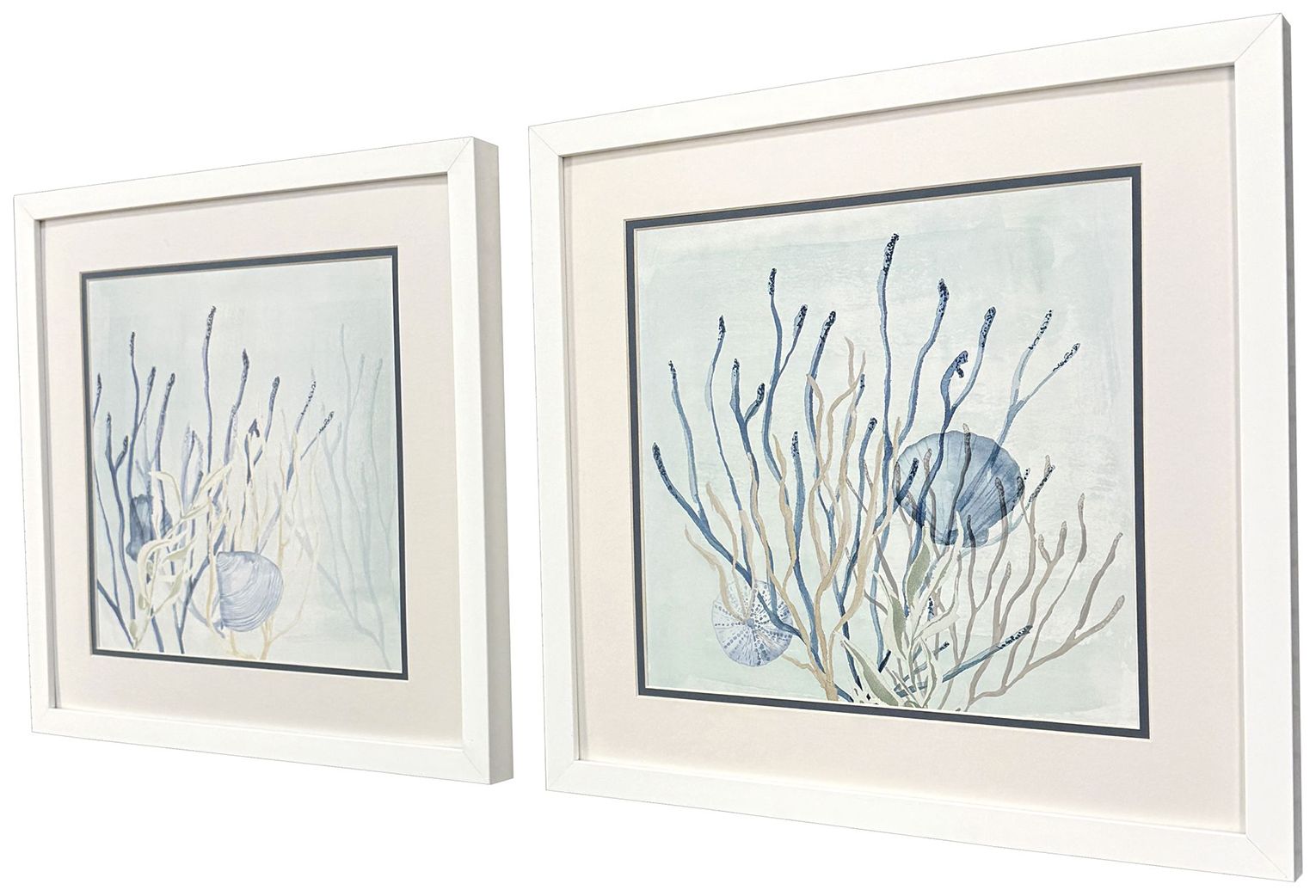Image 3 Under the Sea Coral 17"W x 17"H Framed Art - Set of 2 more views