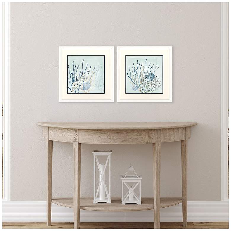 Image 5 Under the Sea Coral 17"W x 17"H Framed Art - Set of 2 more views