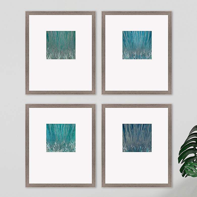 Image 1 Under the Water 22 inch High 4-Piece Framed Giclee Wall Art Set