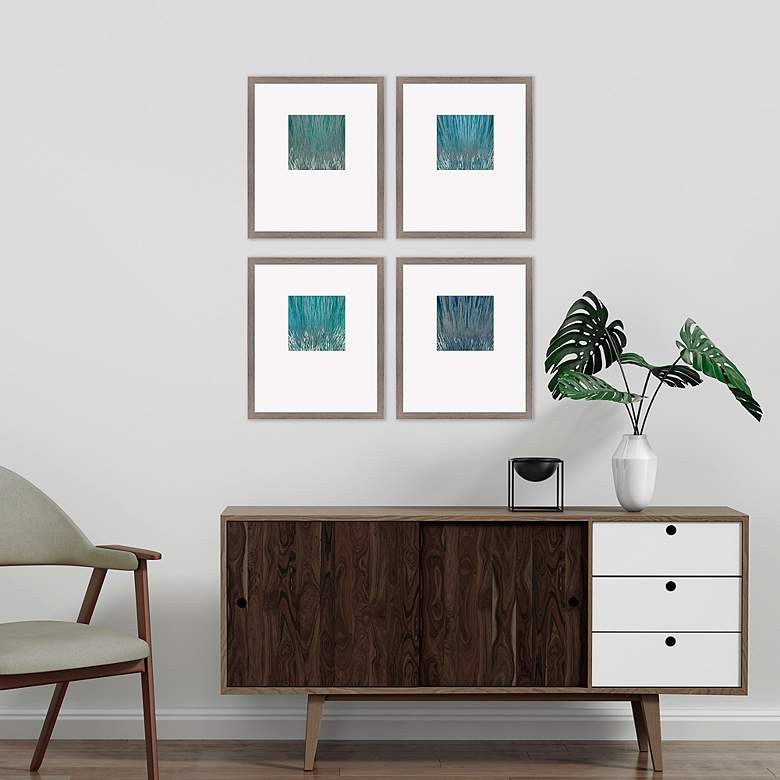 Image 5 Under the Water 22" High 4-Piece Framed Giclee Wall Art Set more views