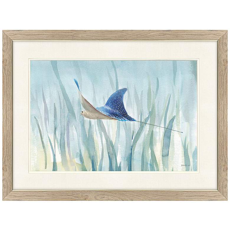 Image 1 Undersea Ray 36"W x 27"H Framed Art