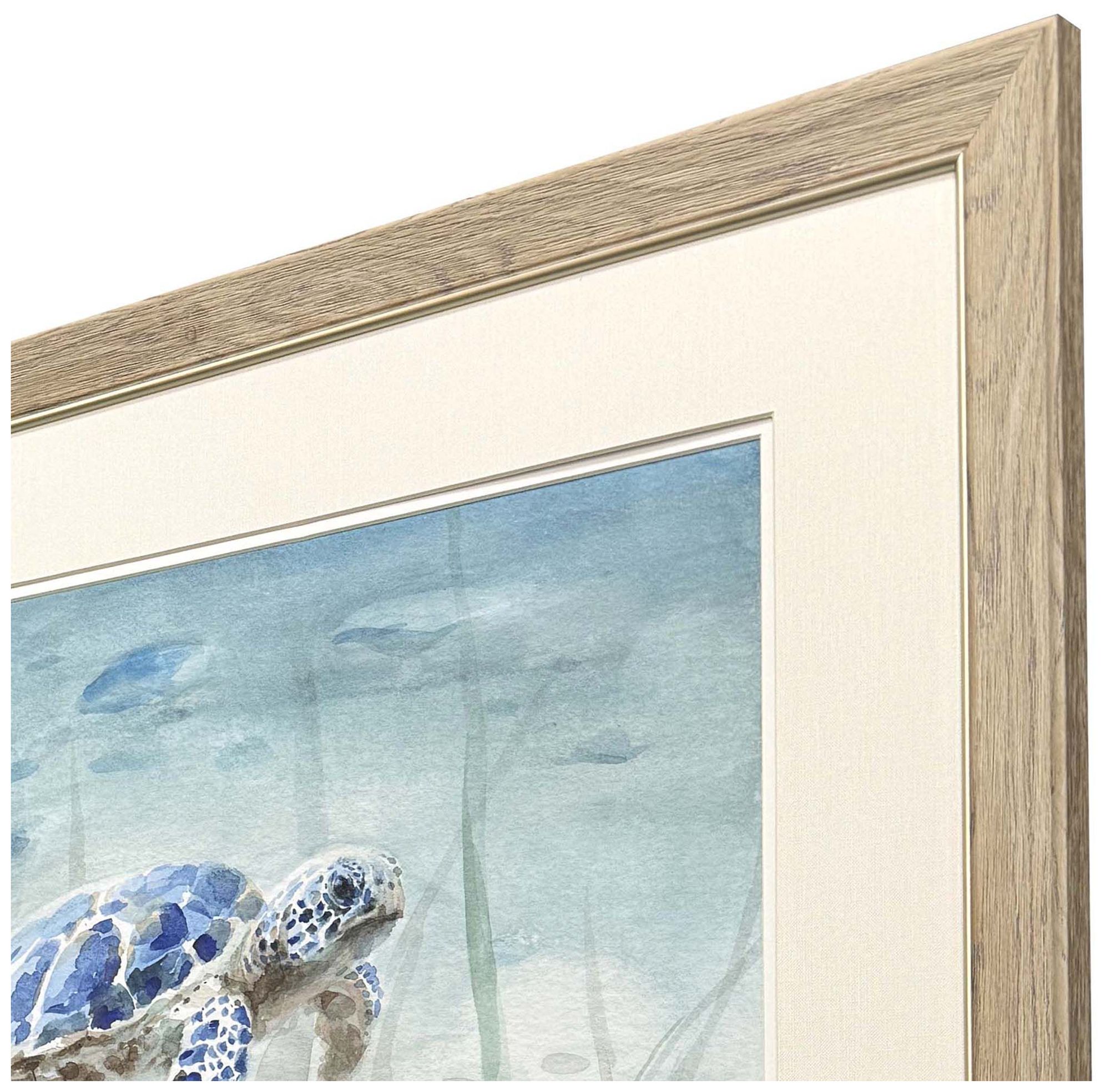 Image 4 Undersea Turtle 36"W x 27"H Framed Art more views