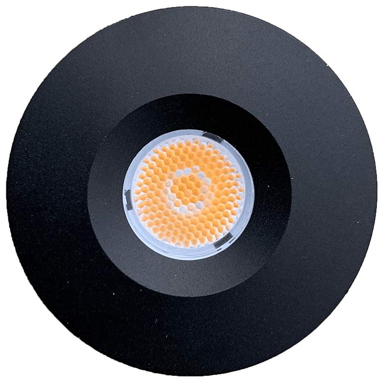 Image 1 Undine 1.75" Wide Black LED Recessed Puck/Cabinet Light