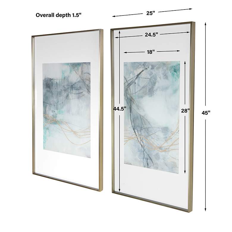 Image 6 Undulating Oro 45" High 2-Piece Framed Print Wall Art Set more views