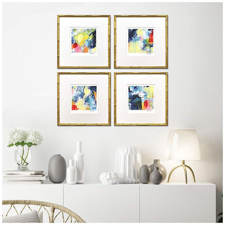 Image 4 Unfettered 17"W x 18"H Contemporary Framed Art Set of 4 more views