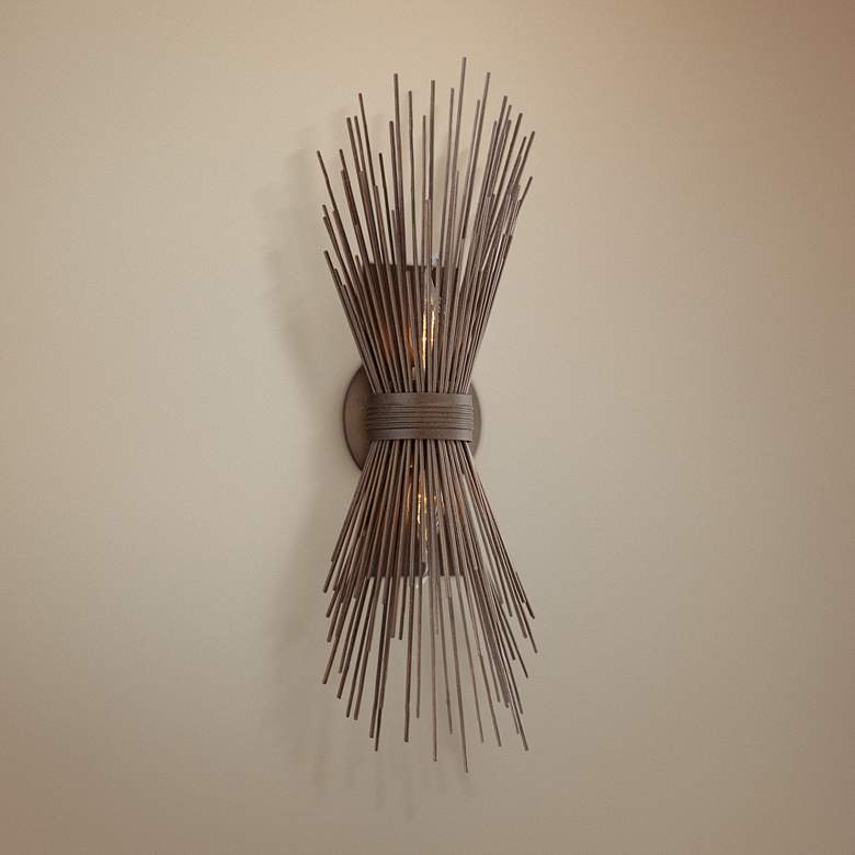 Image 1 Uni Collection 22 inch High Tide Pool Bronze Wall Sconce