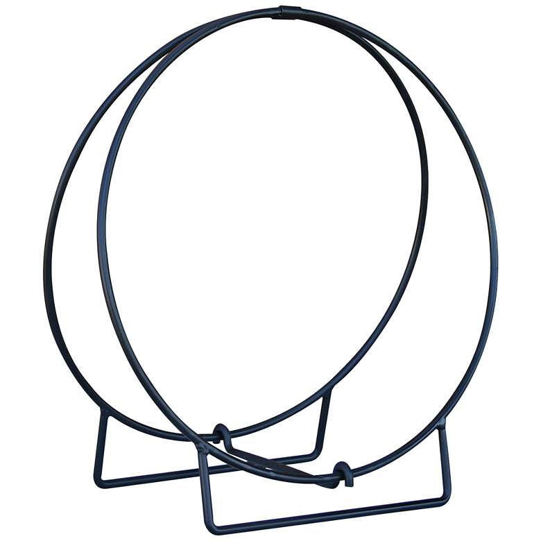 Image 1 UniFlame 24 inch Wide Black Outdoor Log Hoop