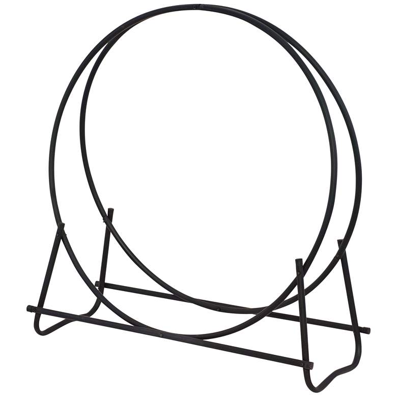 Image 1 UniFlame 40" Wide Black Outdoor Tubular Log Hoop