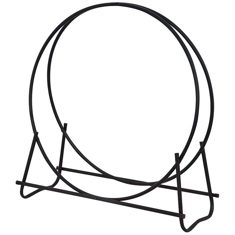 Image 1 UniFlame 48" Wide Black Outdoor Tubular Log Hoop