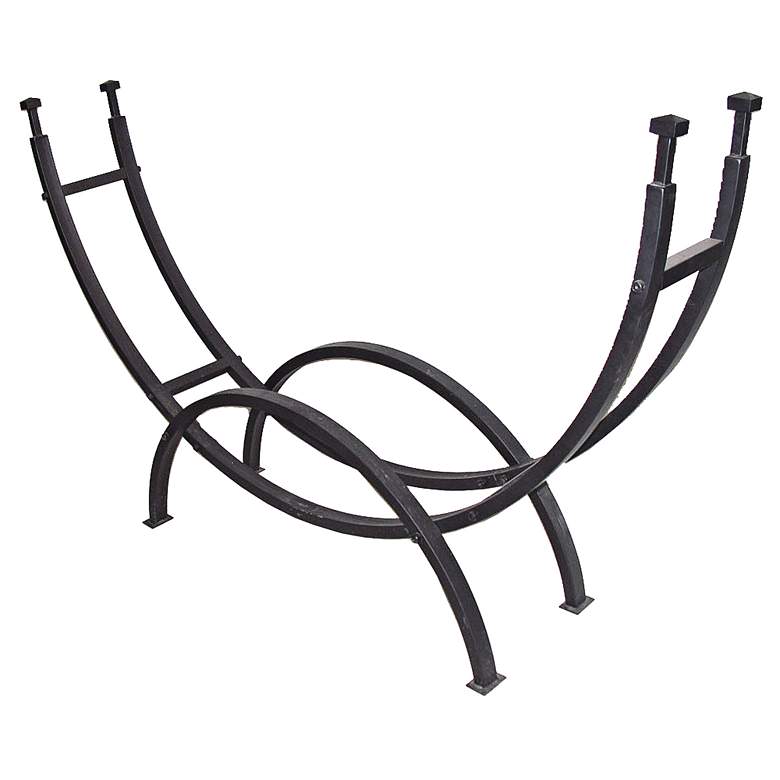 Image 1 UniFlame 70 inch Wide Black Outdoor Log Rack