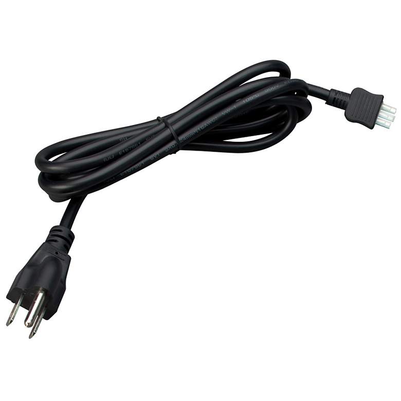 Image 1 Unilume 24" Black Undercabinet Plug-In Wall Feed