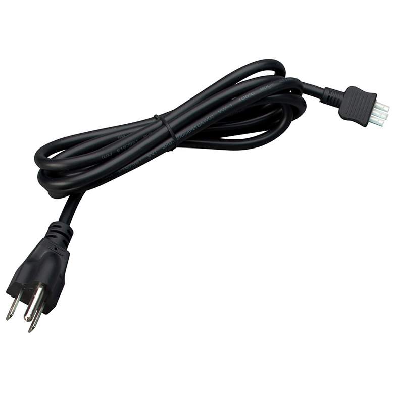 Image 1 Unilume 72" Black Undercabinet Plug-In Wall Feed