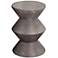 Union 16" Wide Round Gray Concrete Indoor-Outdoor End Table