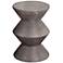 Union 16" Wide Round Gray Concrete Indoor-Outdoor End Table