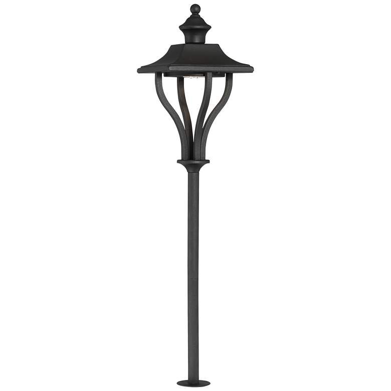 Image 1 Union 24 inch High Textured Black Outdoor LED Path Light