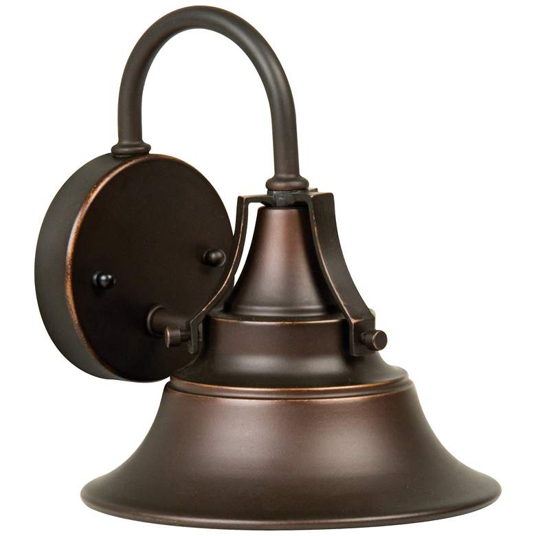 Image 1 Union 9 1/4" High Gilded Oiled Bronze Outdoor Wall Light