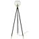 Union Black Metal Tripod Uplight Floor Lamp