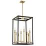3_Union Estates 18" Wide Coal and Soft Brass 8-Light Pendant