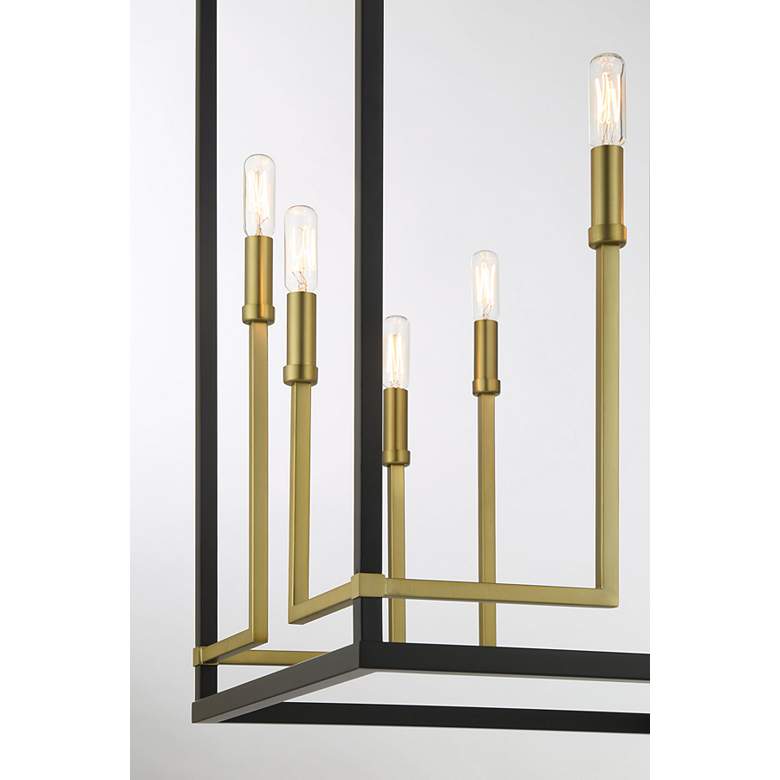 Image 7 Union Estates 18" Wide Coal and Soft Brass 8-Light Pendant more views
