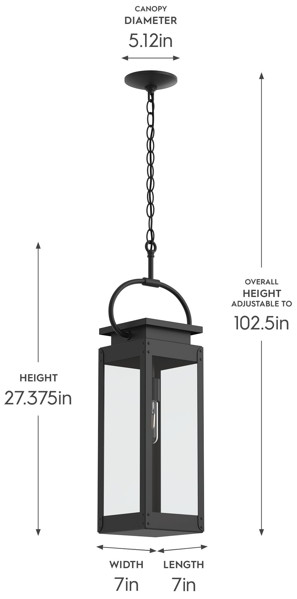 Image 5 Union Square Collection One-light hanging lantern more views