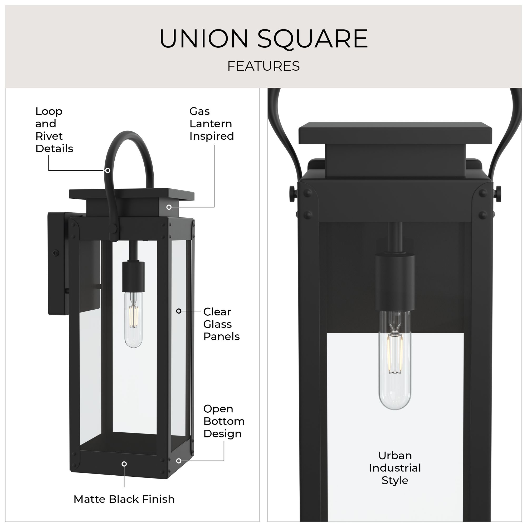 Image 2 Union Square Collection One-Light Large Wall-Lantern more views