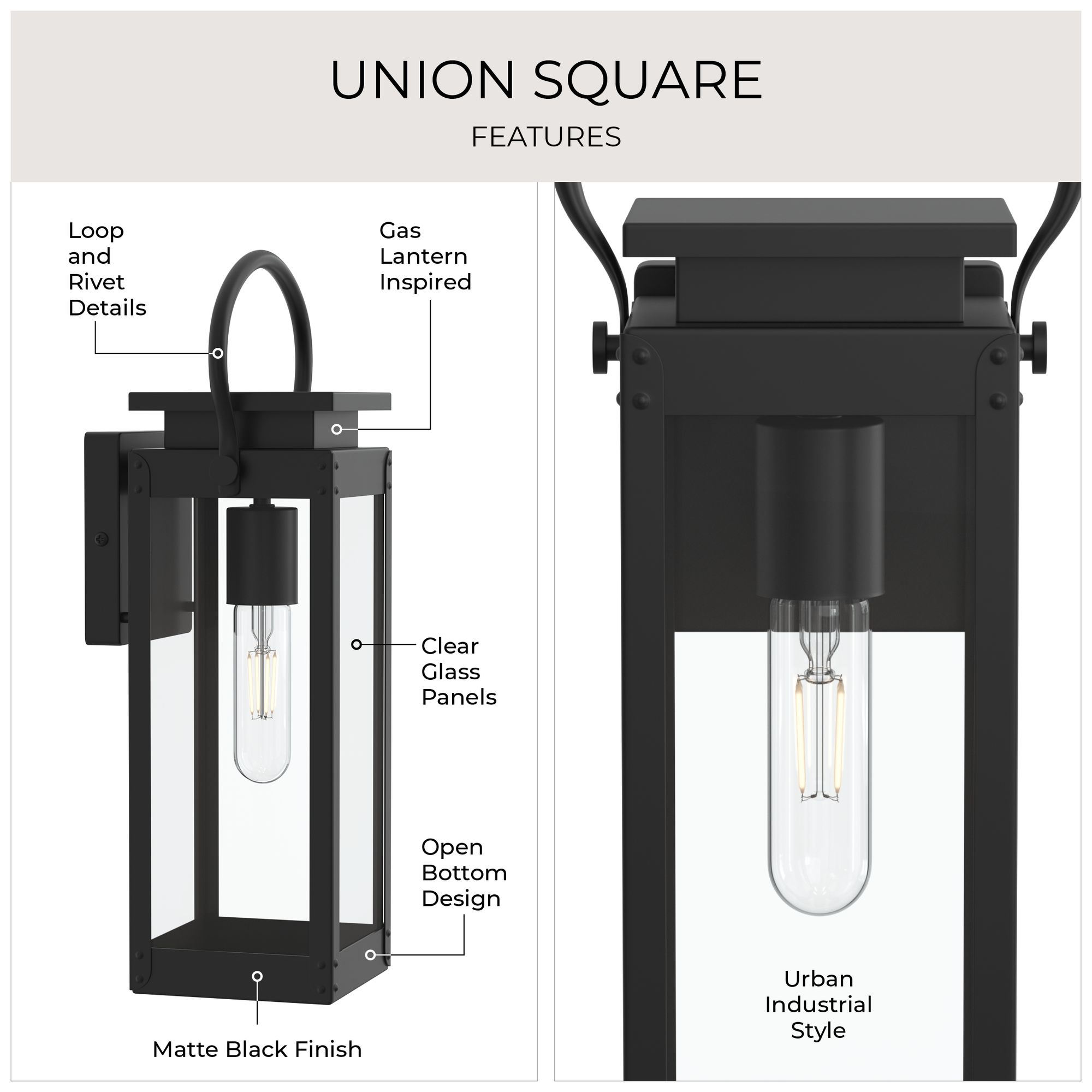 Image 2 Union Square Collection One-Light Small Wall-Lantern more views