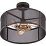 4_Union Station 16" Wide Western Bronze 3-Light Ceiling Light more views